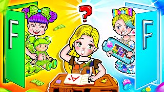 [🐾paper dolls🐾] Poor vs Rich vs Giga Rich Friend in the School  | Rapunzel Family 놀이 종이