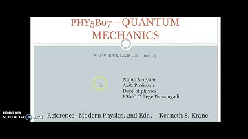 Quantum Mechanics | BSc S5 | New syllabus Kenneth Krane| Additional topics