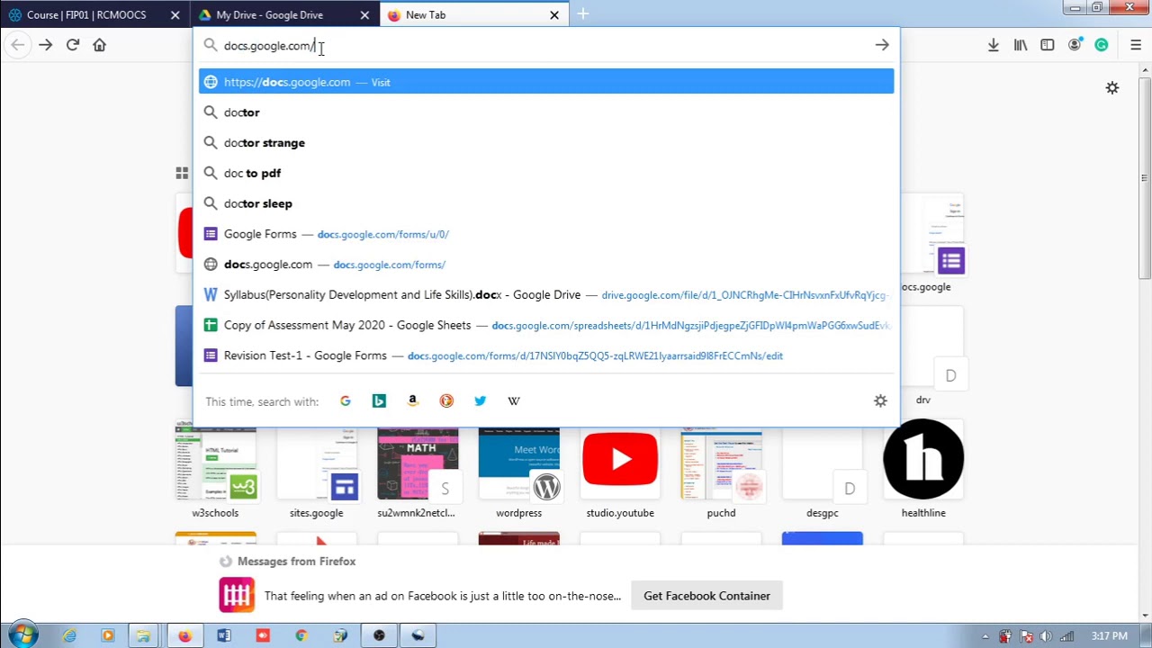 Demo of Google Forms YouTube