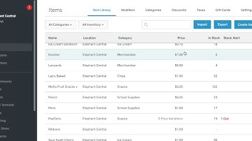 Square :  How to Update & Export Inventory