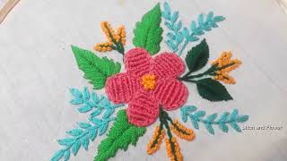 Hand embroidery Brazilian embroidery design for cushion cover design