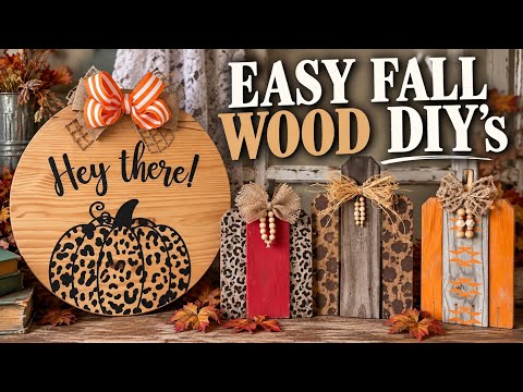 Turn Basic Wood Into THIS! Easy Fall DIYs Anyone Can Make
