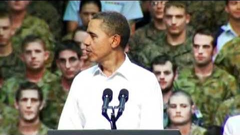 Obama addresses troops in Darwin