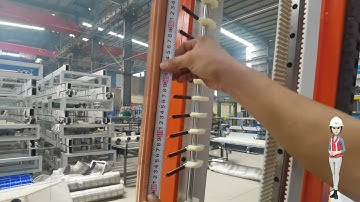 Manual check the EPS board cutting thickness after automatic wire setting for EPS cutting machine