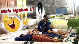 161 ▶️ Prank Kuntilanak Bangunin Orang Tidur dan Bocil Main Game 🤣 Auto Lari Kocar kacir