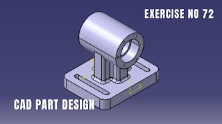 Famous CAD Design Exercise 72 | Catia v5 tutorial exercise I Part Design | CATIA Design | Solidworks Profile