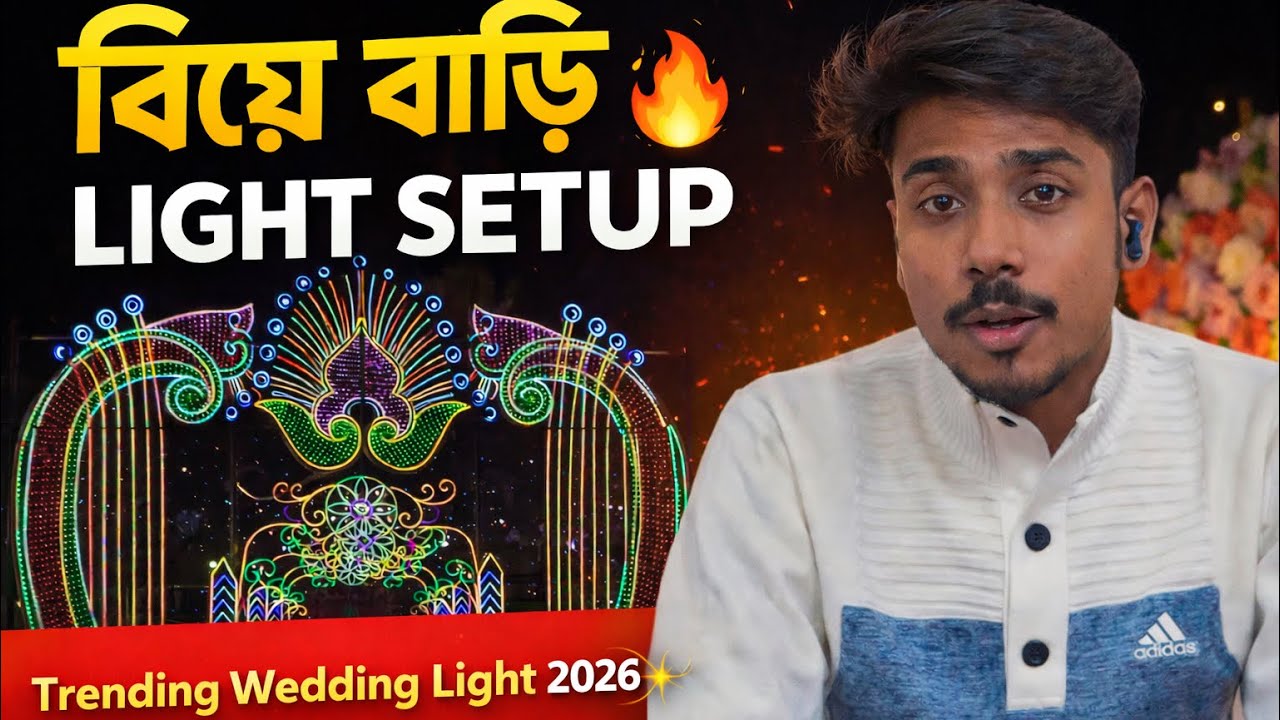 বিয়েতে এমন Entry চাই? 😍 Trending Wedding Light 2026 ✨ #wedding #light