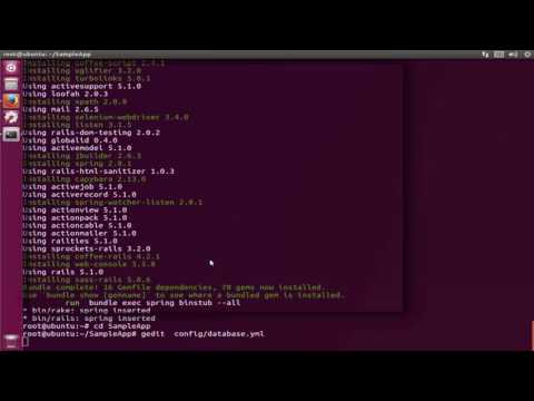 How To install Ruby on Rails 5 and Create a sample application on ubuntu 17.04