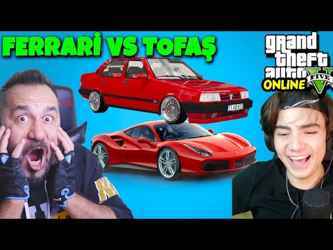 FURKANIN GARAJI YENİ BÖLÜM! TOFAŞ VS FERRARİ! | Furkan ile GTA 5 ONLINE SERBEST TAKILMACA