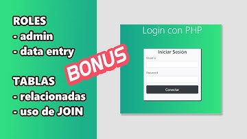 Bonus - Roles (admin - data entry) y Tablas relacionadas.