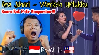 Ara Johari~Warkah untukku | #AJL32 |🇮🇩Reaction