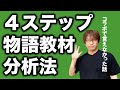 素早く4つのステップで物語の教材分析をする方法です。