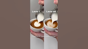 12-Second Latte Art Tutorial_ Level 1 vs. Level 99 _ Original Content by Mr.24 #latteart #latte