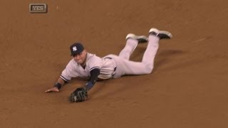Jeter makes a stellar diving grab at short