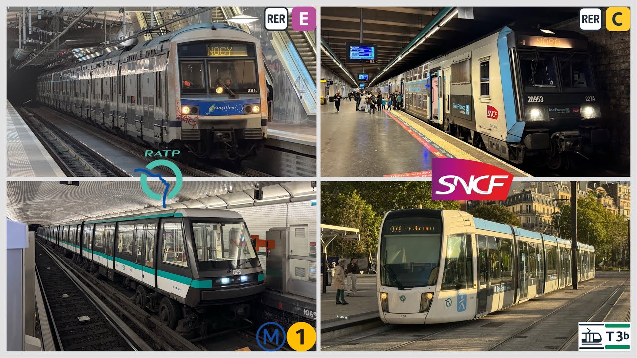 [RATP/SNCF]Métro RER & Tramway à Neuilly Porte Maillot #ratp #sncf #metroparisien #rer #rere #mi2n 