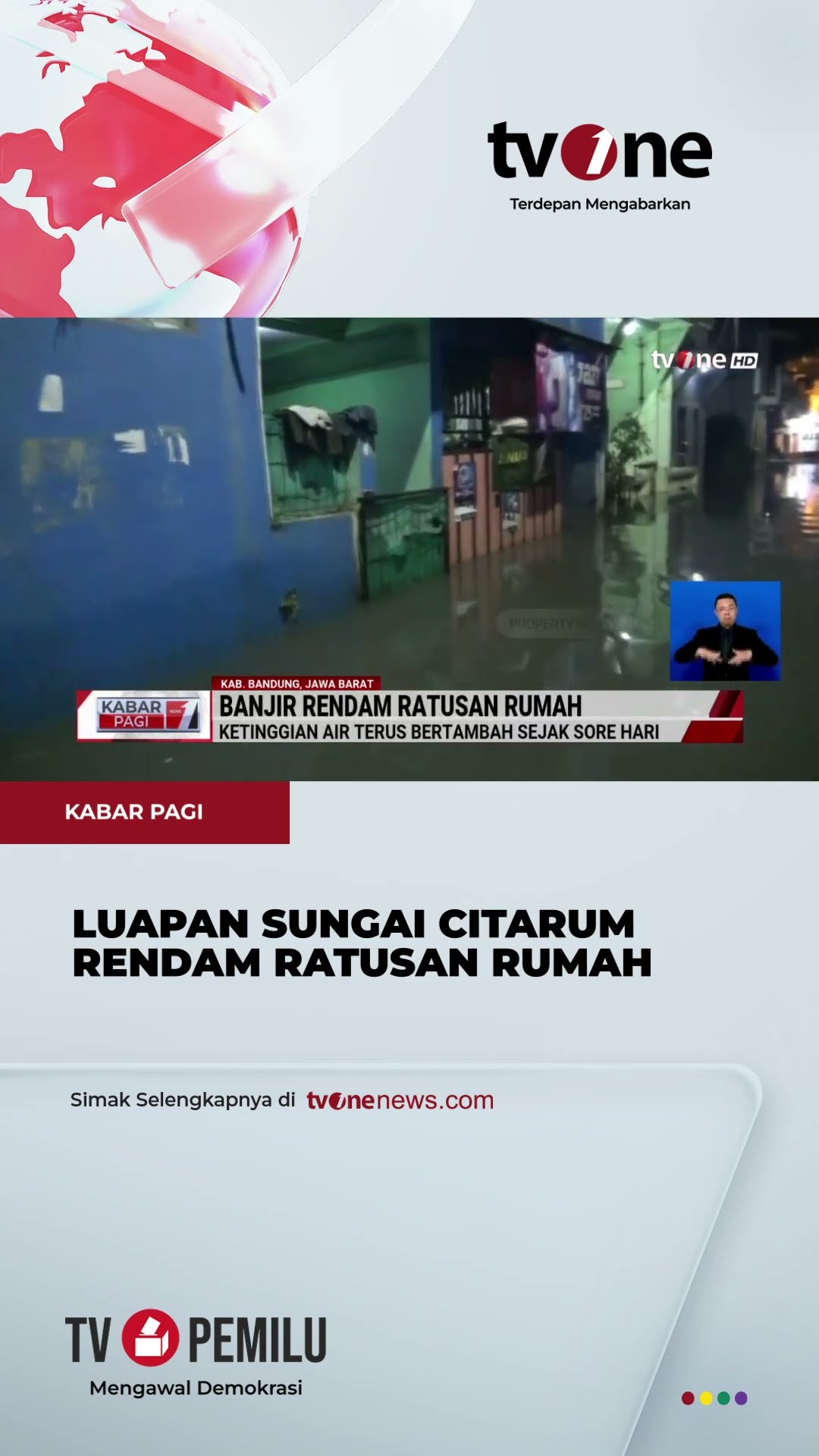 Ratusan Rumah di Kab. Bandung Terendam Banjir, Ketinggian Air Terus Meningkat | tvOne