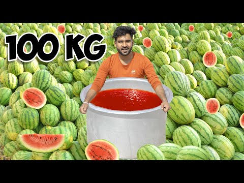 100 KG Watermelon = How Much Juice ? | कितने छिलके कितना जूस ?