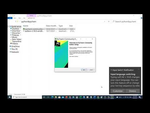 how to setup and Install Python and  Pycham Community On windows 10 ?
