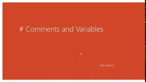 4  - Comments in Python ( Yoruba Mix )