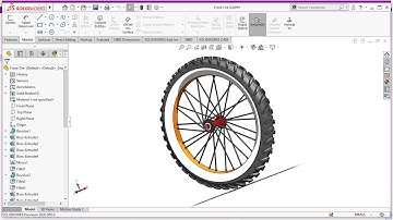 Front Tyre SolidWorks Model Video 4