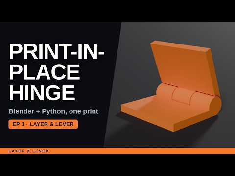 Print-in-Place Hinge: Prints Already Assembled (Blender + Python)
