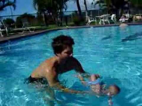 "Teaching Baby to Swim."