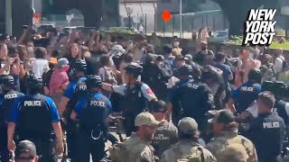 Protesters clash with police at University of Texas