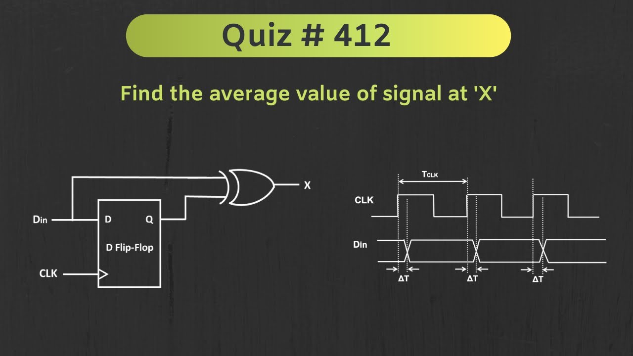 D flip-Flop Solved Example (Digital Electronics) | Quiz # 412