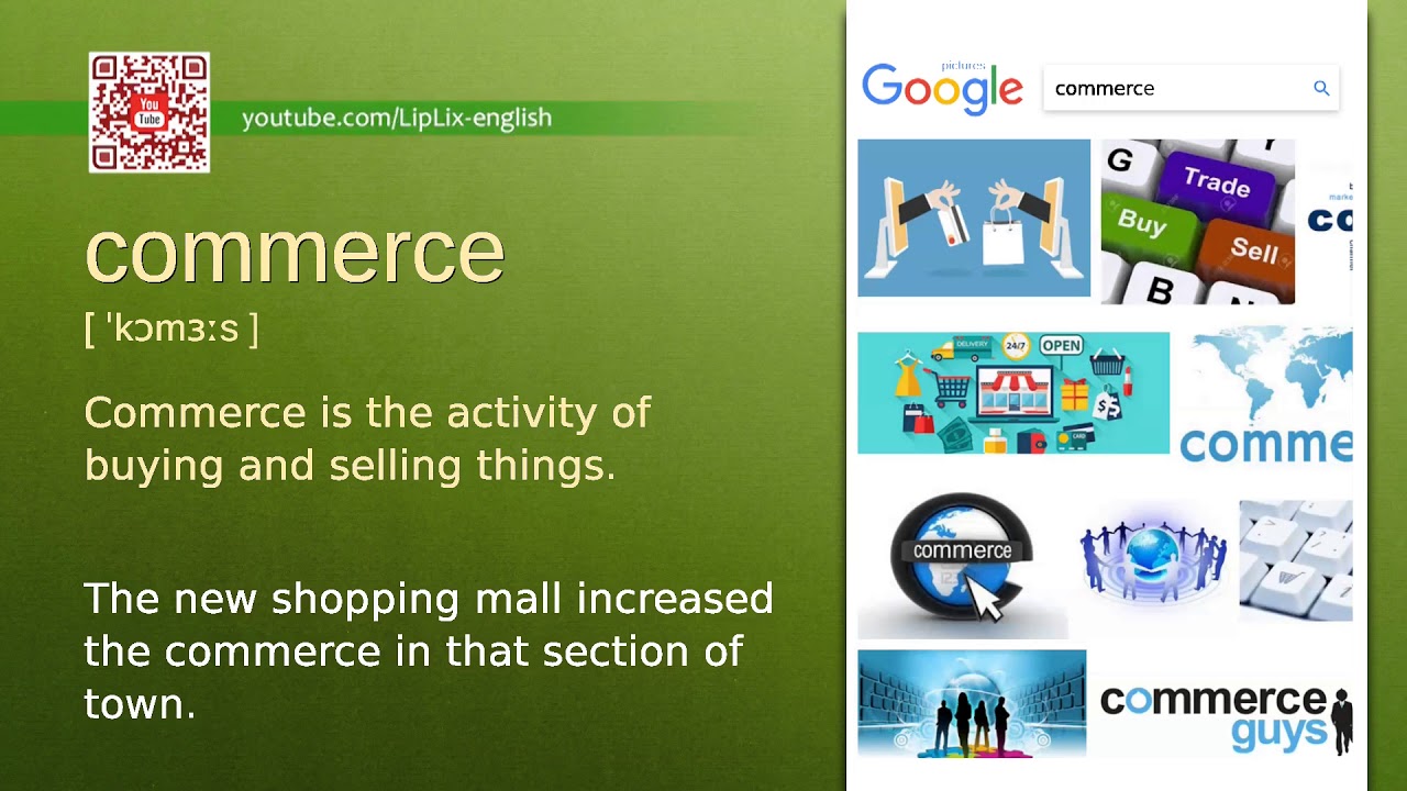 Commerce : B2 level english vocabulary lesson, www.LipLix.com - YouTube
