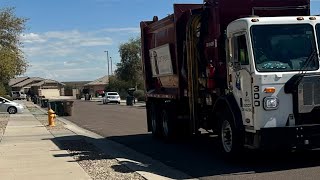 Following my new blue garbage truck I get my neighborhood