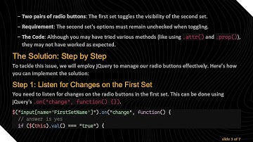How to Uncheck Radio Buttons in jQuery When Switching Selections