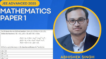 JEE ADVANCED 2025 MATHEMATICS PAPER 1 SOLUTION | ABHISHEK SINGH
