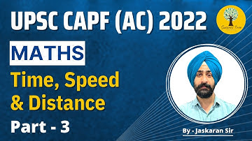 UPSC CAPF (AC) 2022 | Complete Concepts | Time, Speed & Distance | Part 3