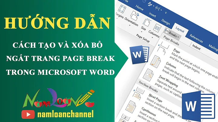 Cách tạo và xóa ngắt trang (Page break) trong Microsoft word |namloan ✔️