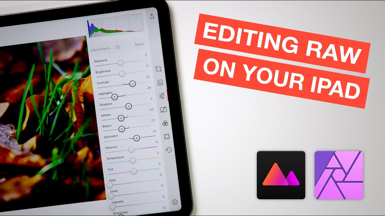 Editing RAW images on iPad with Darkroom and Affinity Photo