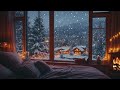 No Ads- 🔥 Snowstorm Night ASMR | Warm Cabin Sounds for Deep Sleep & Stress Relief