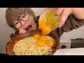 贅沢に黄身10個丸々入れたカルボナーラの味って???