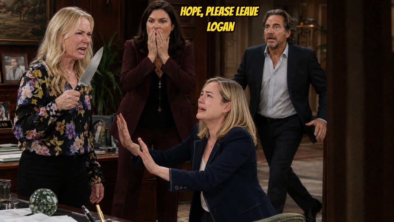 Brooke threatened to end Hope's life with a knife if she didn't leave Logan B&B Spoilers