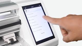 Cutting mobile phone screen protectors in seconds, manufactured by MYCUT cutting machine factory