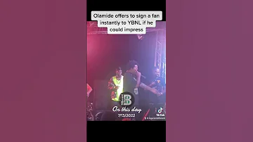 #onthisday in 2022 Olamide gave a fan opportunity to b signed into YBNL if he could impress on stage