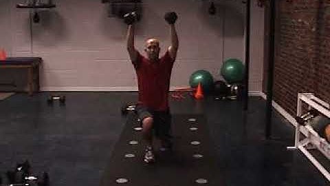 Dumbbell Walking Lunge Curl & Press