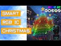Smart RGB IC Christmas Tree Lights Multicolor Fairy LED Star Strings Waterfall APP Bluetooth Yard Ho