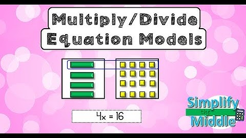 Multiply & Divide Equation Models