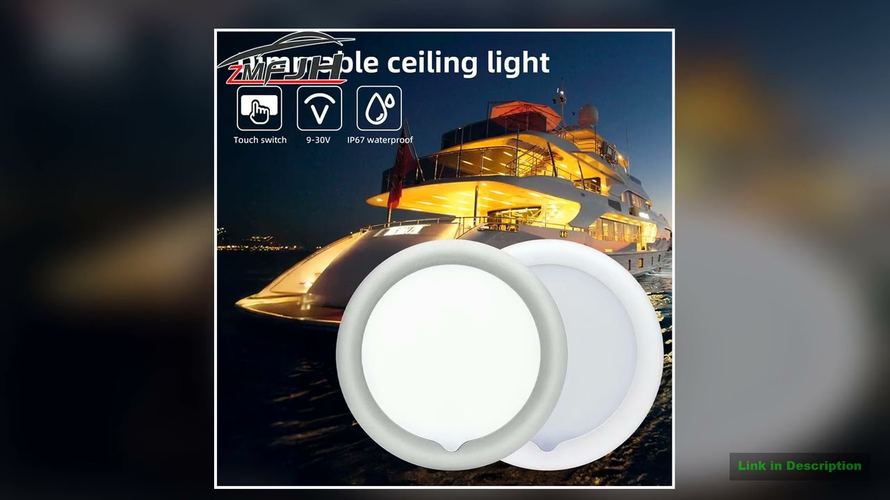 12V RV Interior Camper Reading Roof Dimmable Ceiling Light Waterproof Interior Lamp For Camper