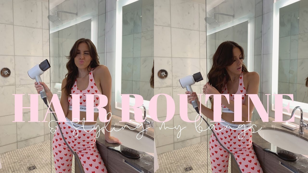 EVERYDAY HAIR ROUTINE + HOW I STYLE MY BANGS | Emma Rose