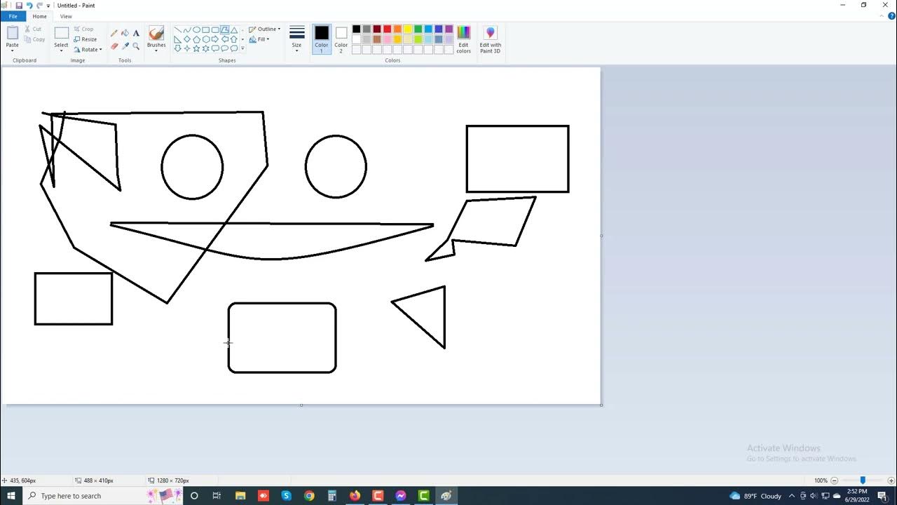 How to Use Microsoft Paint in Windows (File, Shapes) Draw in MS