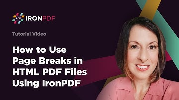 How to Use Page Breaks in HTML PDF Files Using IronPDF 1