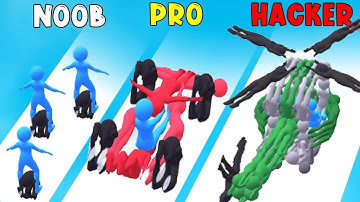 NOOB vs PRO vs HACKER - Human Vehicle Gameplay All Levels HTR34FH