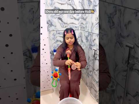 10yr old me on Holi😅😂|| #like #firstshortvideo #shorts #comedy #viralvideos #foryou