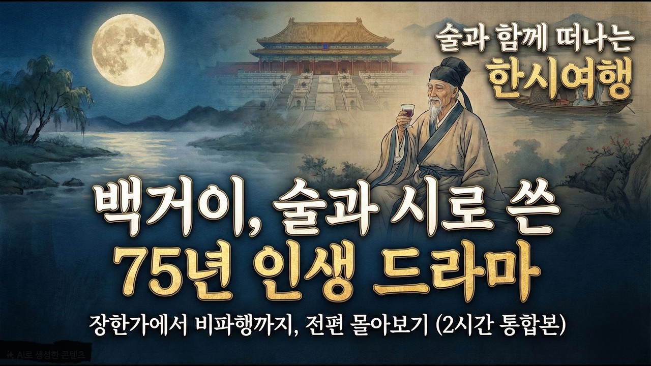 백거이, 술과 시로 쓴 75년 인생 드라마 | 장한가에서 비파행까지 전편 몰아보기 (2시간 통합본)